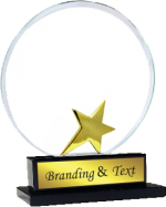 Round Star Crystal Glass Trophies Manufacturers – BT 7347
