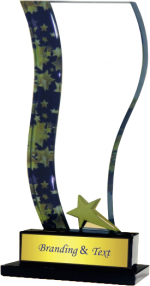 Wave Crystal Glass Trophies Manufacturers – BT 7389