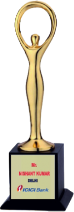 Gold Lady Wood & Metal Trophies Manufacturers – BT 9821