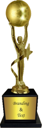 Gold Globe Wood & Metal Trophies Manufacturers – BT 9896