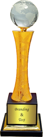 White Globe Wood Metal Trophies Manufacturers – BT 9912