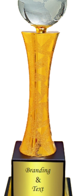 White Globe Wood Metal Trophies Manufacturers - BT 9912