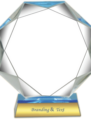 Blue Octa Acrylic Trophies Manufacturers - BT 8425