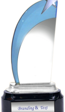 Blue Acrylic Trophies Manufactures  - BT 8435