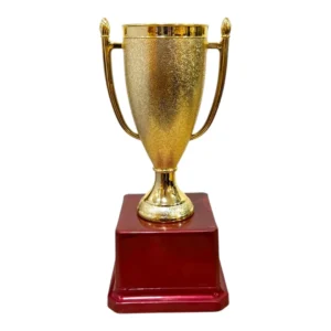 Compact Gold Fiber Trophy Cup with Slim Profile