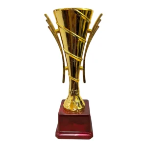 Tall Gold Fiber Big Cup with Slim Twin Handles