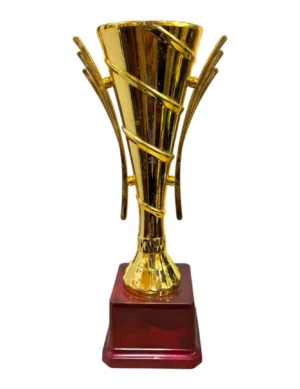 Tall Gold Fiber Big Cup with Slim Twin Handles