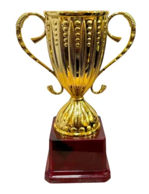 Gold Fiber Big Cup with Fluted Bowl