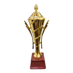 Tall Slim Fluted Gold Fiber Big Cup