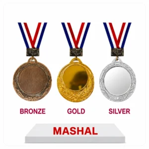 CommemoratiRed and gold award trophyve medal
