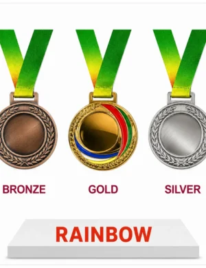 Sports print medal set with green ribbonMaghal medal collection