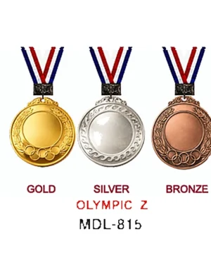 Olympic Z medal set with gold, silver, anApple themed medal designd bronze medals