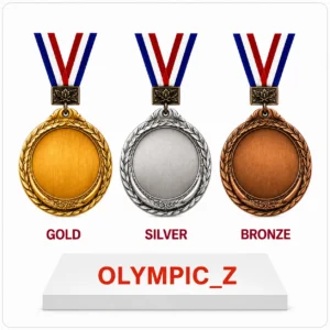 Compact goldWinners medal set and silver medal pair variant