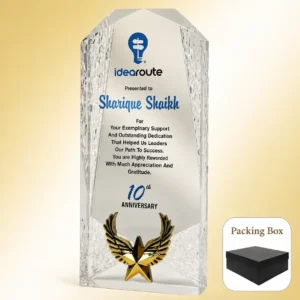 AC-8523 Acrylic Award with Gold Emblem