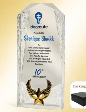 AC-8523 Acrylic Award with Gold Emblem