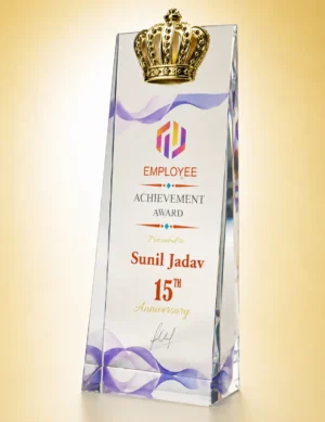 AC-8531 Acrylic Plaque with Crown Motif