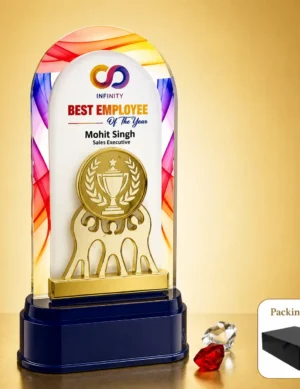 AC-8532 Acrylic Award with Gold Medal
