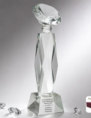 CG-139 Faceted Crystal Sculpture Award