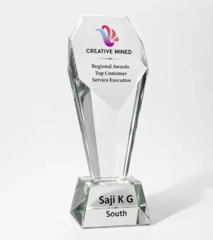 CG-140 Faceted Clear Crystal Award