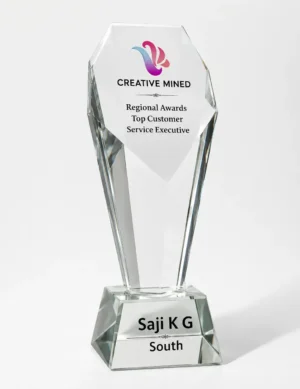 CG-140 Faceted Clear Crystal Award
