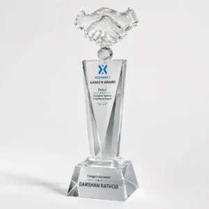 CG-238 Crystal Clasped Hands Column