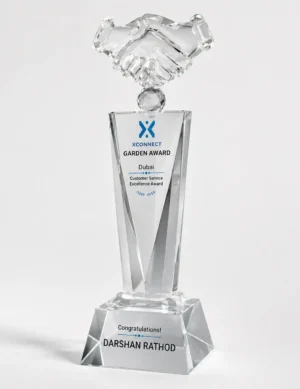 CG-238 Crystal Clasped Hands Column