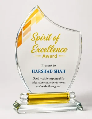 CG-472 Clear Crystal Flame Award