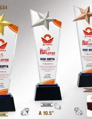 CG-534 Tri-Star Crystal Award