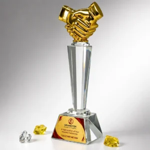 CG-546 Gold Flame Crystal Award