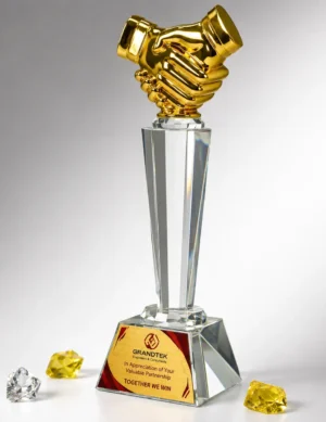 CG-546 Gold Flame Crystal Award