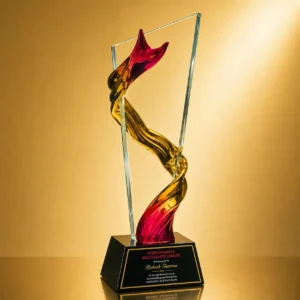 CG-556 Multicolour Crystal Flame Award