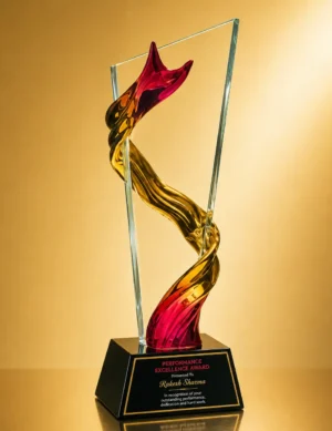 CG-556 Multicolour Crystal Flame Award