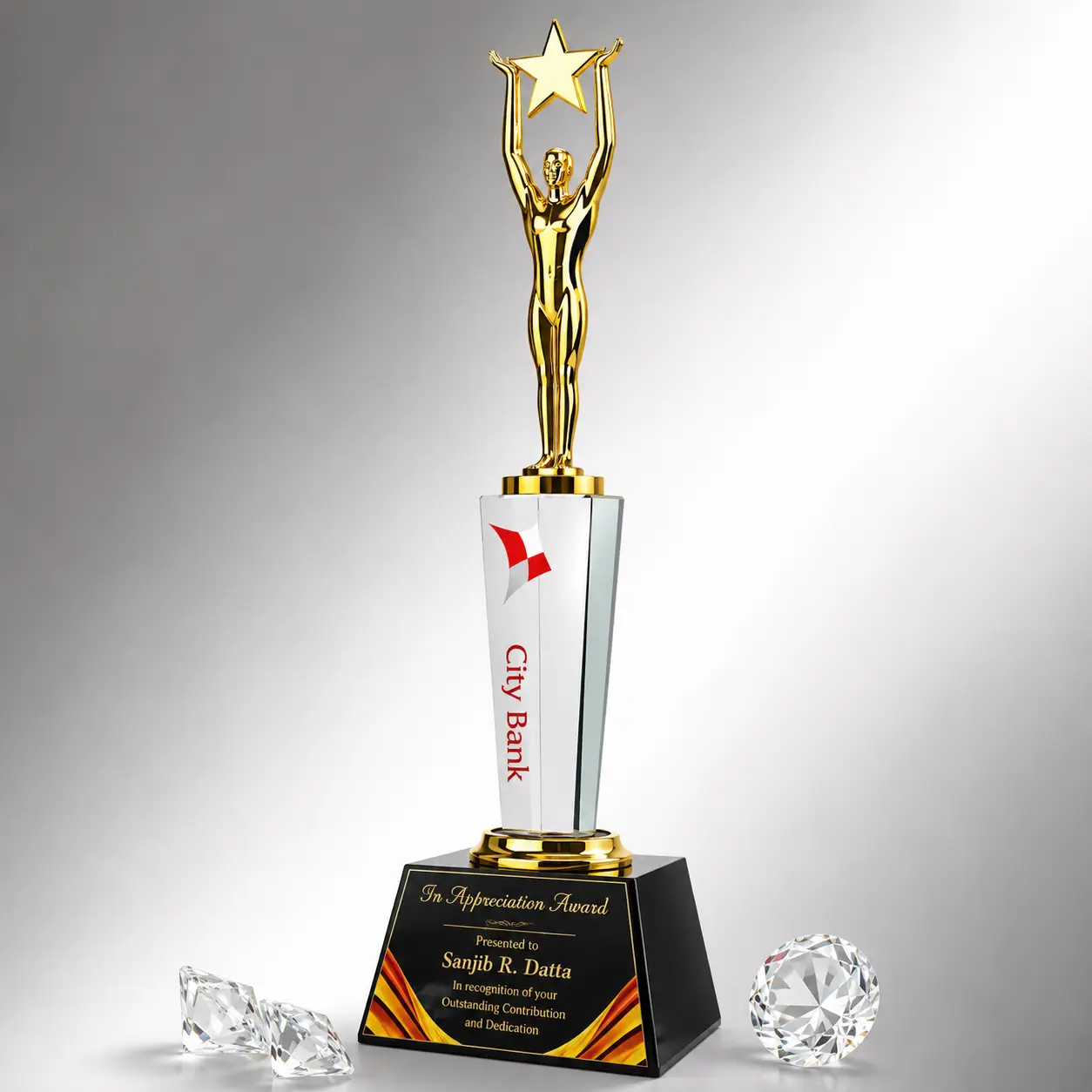 CG-558 Clear Crystal Star Figure Award