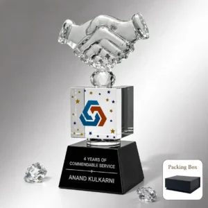 CG-559 Crystal Handshake Award