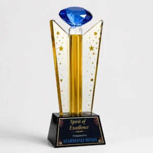 CGXL-07 Gold Star Crystal Column