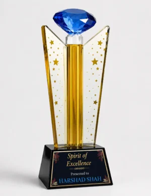 CGXL-07 Gold Star Crystal Column