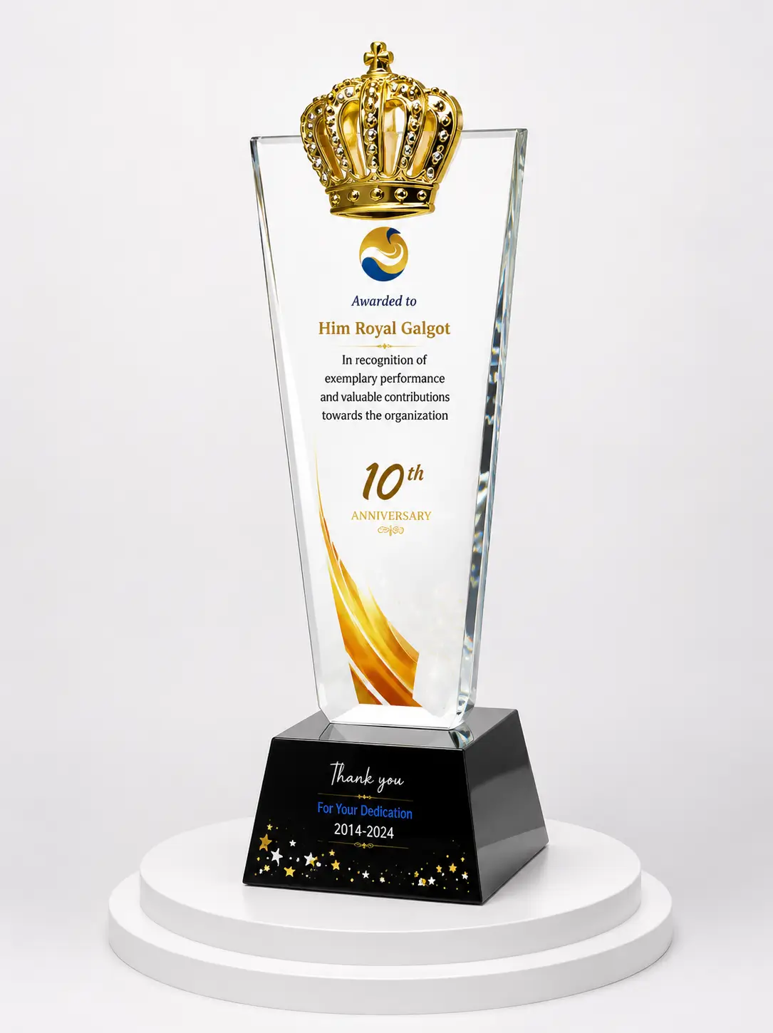 CGXL-17 Gold Crown Crystal Award