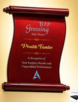 FP-10609 Red Scroll Plaque