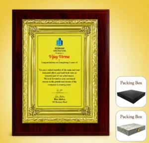 FP-10620 Gold Certificate Frame Plaque