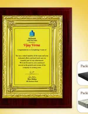 FP-10620 Gold Certificate Frame Plaque