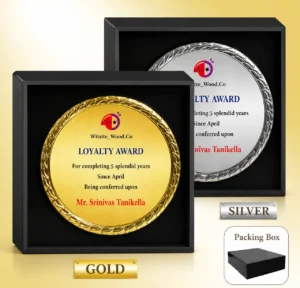 FP-10663 Black & Silver Round Plate Memento