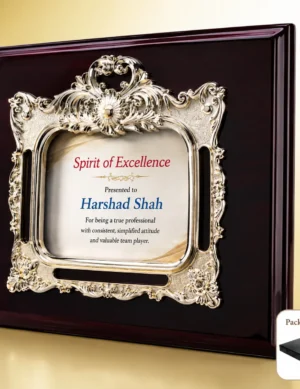 FP-10695 White Ornate Frame Plaque