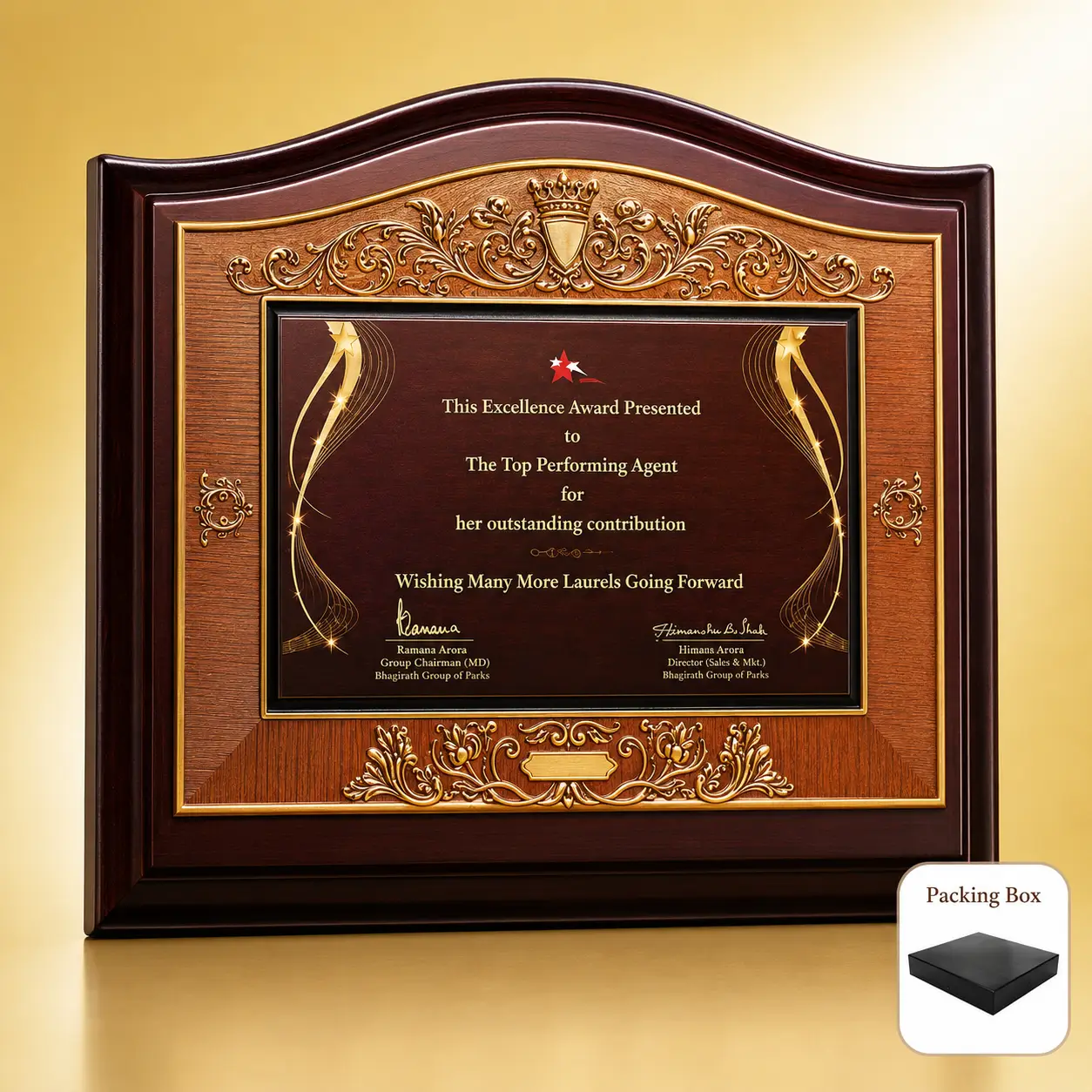 FP-10704 Wood Scallop Frame Plaque