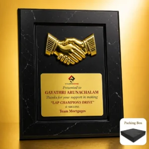 FP-10706 Black Handshake Plaque