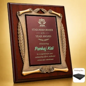 FP-10720 Wood Ornate Gold Frame Plaque