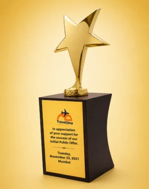 WM-9102 Gold Star Wave Plaque