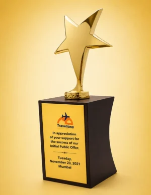 WM-9102 Gold Star Wave Plaque