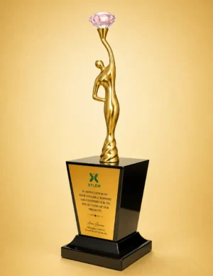 WM-9103 Gold Dancing Figure Trophy
