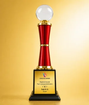 WM-9104 Gold Crystal Ball Column