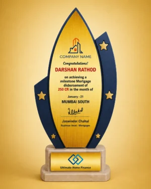 WM-9107 Gold Star Leaf Plaque
